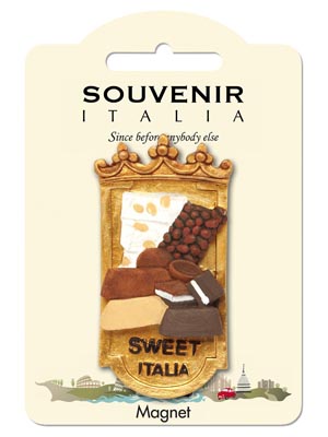 Magnete resina Scudo Gianduiotto Italy (art. 1134L24D00114)