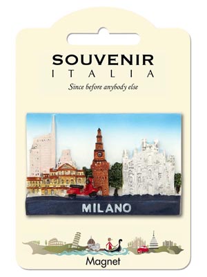 Magnete resina Skyline Monumenti Milano  (art. 1134L24D00204)