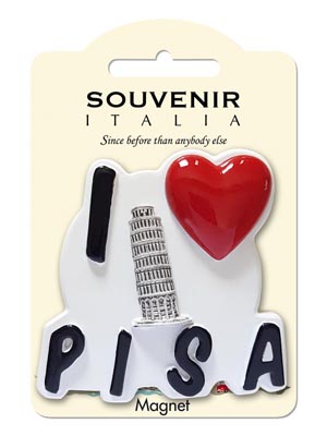 Magnete resina I Love Pisa (art. 1134L24D00605)