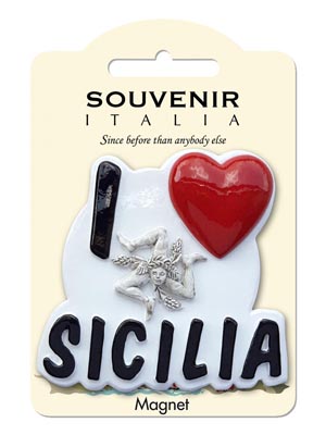 Magnete resina I Love Sicilia  (art. 1134L24D00909)