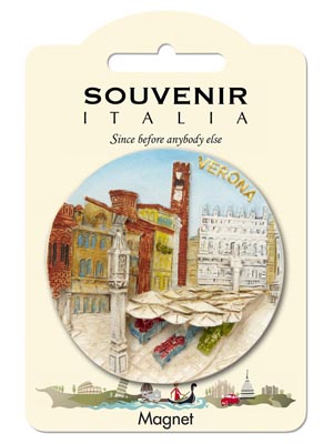Magnete resina Piazza delle Erbe Verona (art. 1134L24D01103)