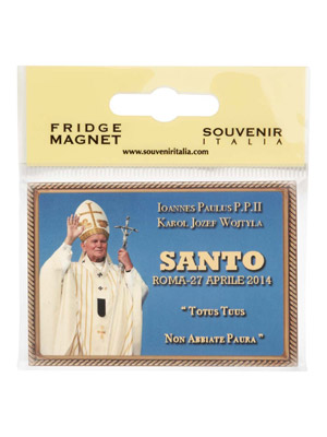 Magnete flag Wojtyla Santo Vaticano (art. 1135L2713)