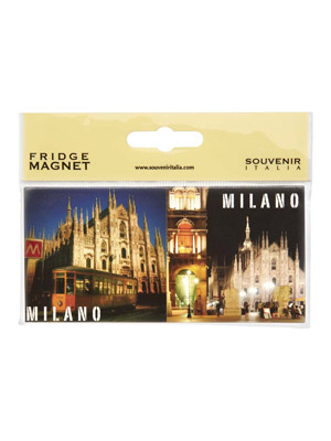 Magnete flag panoramico Duomo Milano  (art. 1138L17D00202)