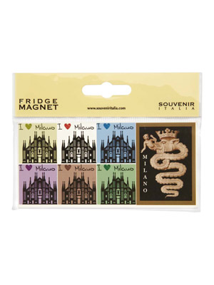Magnete flag panoramico Duomo Icone Milano  (art. 1138L17D00206)