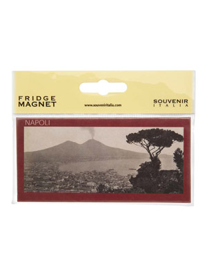 Magnete flag panoramico Veduta Vesuvio Napoli  (art. 1138L17D00701)