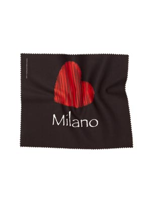Panno pulizia Nero Microfibra Cuore Milano  (art. 1143NML03D002)
