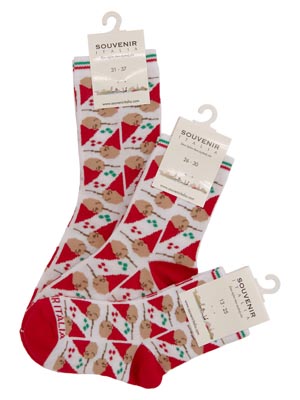 Calza bambino Pinocchio Texture Bianca (art. 142L3301)