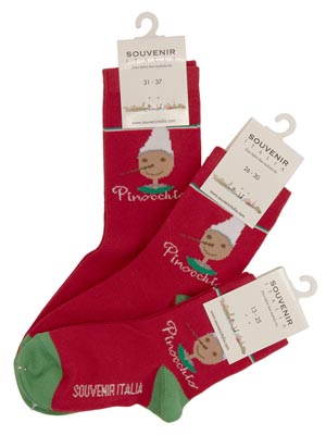 Calza bambino Testa Pinocchio (art. 142L3305)