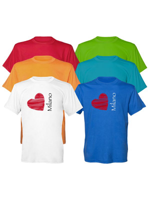 T-shirt bimbo Cotone Cuore Milano  (art. 152CL03D002)
