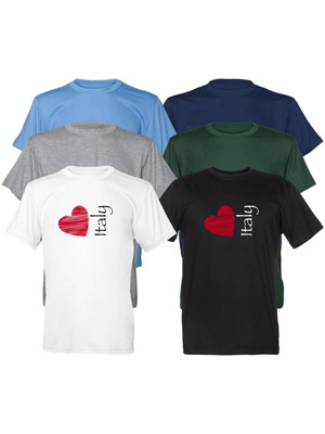 T-shirt unisex Cotone Cuore Italy  (art. 153CL03D001)