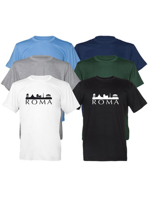 T-shirt unisexCotone Skyline Roma (art. 153CL06D003)