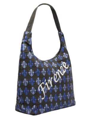 Borsa Giuly Blu Cotone Texture Firenze  (art. 3014NBLCL07D010)