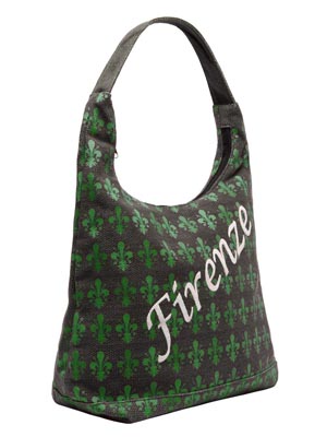 Borsa Giuly Verde Cotone Texture Firenze (art. 3014NVCL07D010)