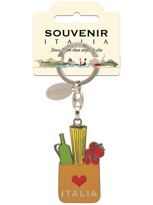 Portachiavi metallo Shopper Food (art. 9931PCITA024)