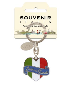 Portachiavi metallo Cuore Lago Garda (art. 9931PCLGA002)