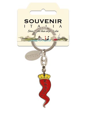 Portachiavi metallo Corno Napoli (art. 9931PCNA004)