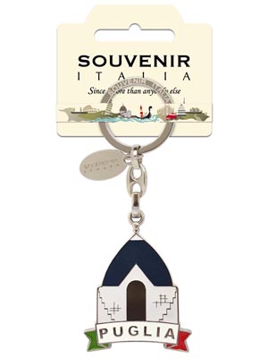 Portachiavi metallo Trullo Puglia (art. 9931PCPU001)
