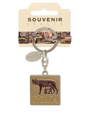 Portachiavi Lupa Quadrato Roma  (art. 9931PCRM002)