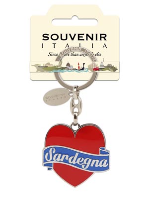 Portachiavi metallo Cuore Sardegna (art. 9931PCSAR005)