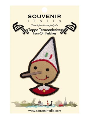 Toppa Ricamata Pinocchio Italia (art. PATD00107)