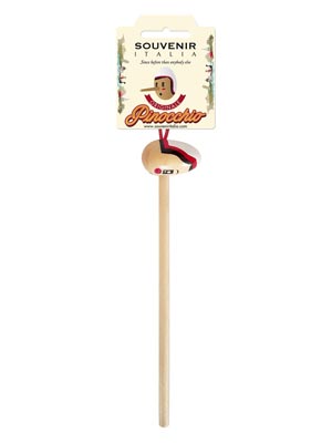 Pinocchio matita naso lungo in legno (art. PIN18)