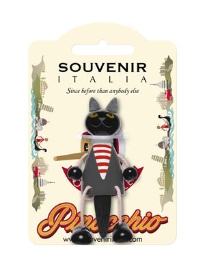 Pinocchio magnete Gatto in legno (art. PIN21)