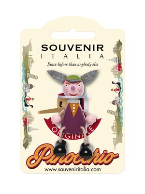Pinocchio magnete Lucignolo in legno  (art. PIN24)